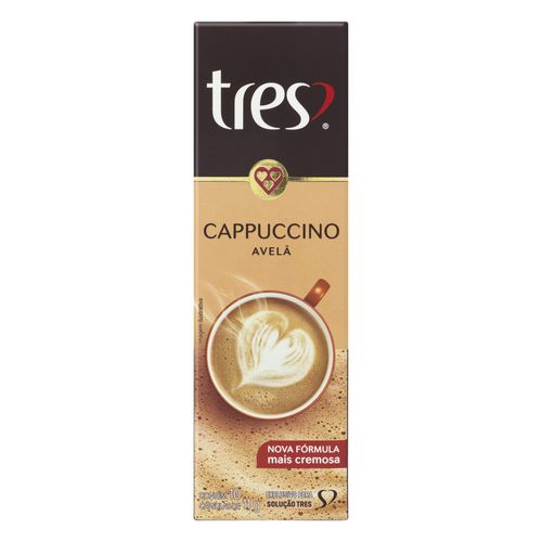 Estojo Três Corações Cappuccino Avelã com 10 Cápsulas 8g