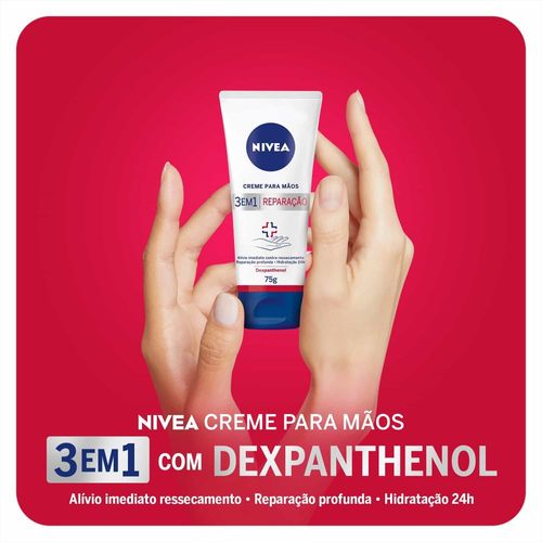 Creme Para Mãos Nivea 3 em 1 Reparação 75g