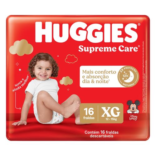 Fralda Huggies Disney Supreme Care XG Com 16 Unidades