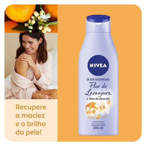 Hidratante Nivea Óleos Essenciais Flor de Laranjeira e Óleo de Abacate 200ml