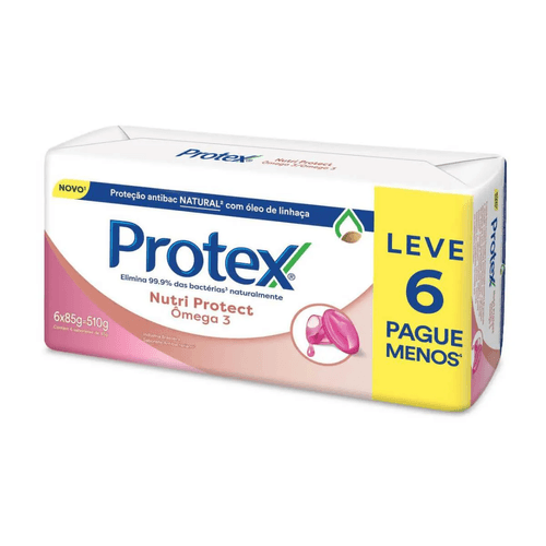 Kit Sabonete Barra Protex Nutri Protect Omega 3 85g Leve 6 Pague Menos
