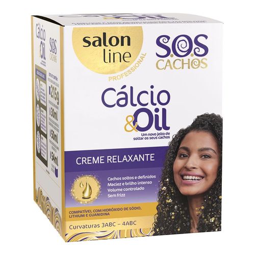 Creme Relaxante Salon Line SOS Cachos Guanidina Cálcio & Oil