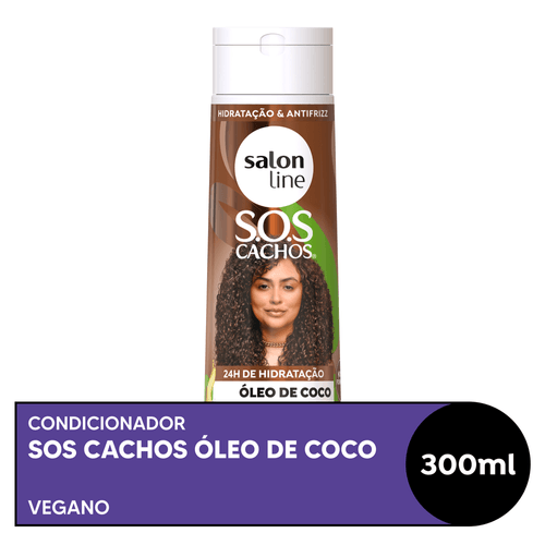 Condicionador Salon Line SOS Cachos Óleo de Coco Hidratação Absoluta 300ml