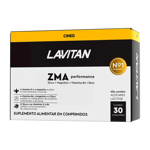 Polivitaminico Lavitan ZMA Performance com 30 Comprimidos