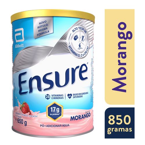 Suplemento Nutricional Ensure Pó Morango 850g