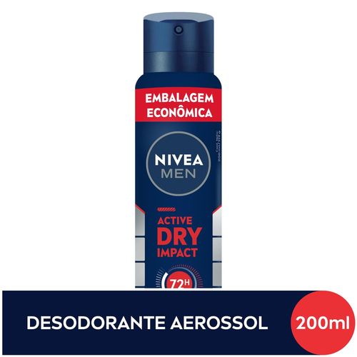 Desodorante Aerosol Nivea Men Active Dry Impact 200ml