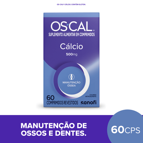 OS-CAL Calcio 500mg com 60 Comprimidos Sanofi