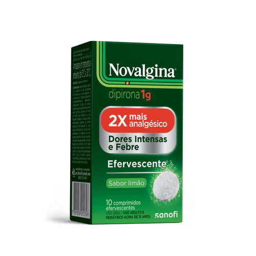 Analgésico e Antitérmico Novalgina 1g com 10 Comprimidos Efervescentes Sanofi