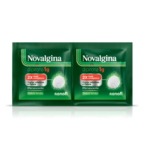Analgésico e Antitérmico Novalgina 1g com 2 Comprimidos Efervescentes Sanofi