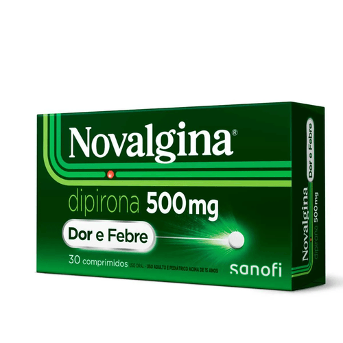 Analgésico e Antitérmico Novalgina 500mg com 30 Comprimidos Sanofi