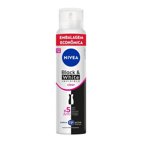 Desodorante Aerosol Nivea Black White Invisible Clear 200ml