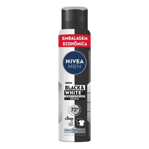 Nivea Men Desodorante Antitranspirante Aerossol Invisible Black & White 200ml