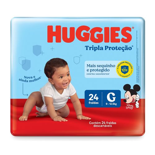 Fralda Huggies Disney Tripla Proteção G Com 24 Unidades