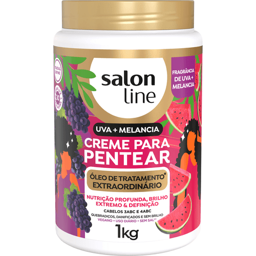 Creme para Pentear Salon Line Óleo de Tratamento Extraordinário Uva + Melância 1kg
