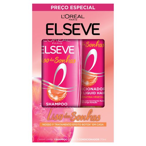 Kit Shampoo 375ml + Condicionador 170ml L'Oreal Elseve Liso dos Sonhos