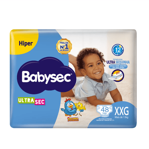Fralda Babysec Galinha Pintadinha Hiper XXG com 52 Unidades