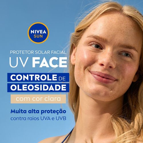 Nivea Sun Protetor Solar Facial UV Face Controle de Oleosidade Cor Clara FPS 60 50g