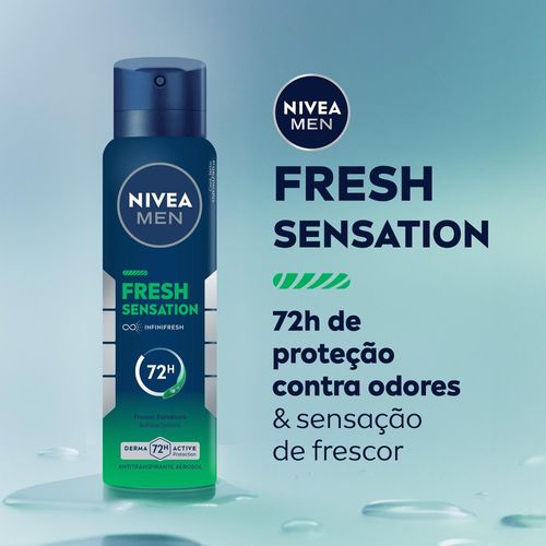 Desodorante Aerosol Nivea Men Fresh Sensation Antitranspirante Masculino 72h 150ml