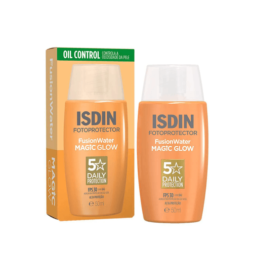Protetor Solar Facial Isdin Fusion Water Magic Glow FPS 30 50ml