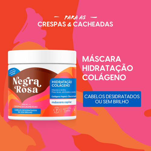 Mascara Capilar Hidratação Colágeno Negra Rosa 500G