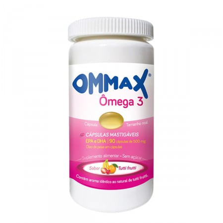 Ommax com 90 cápsulas mastigáveis