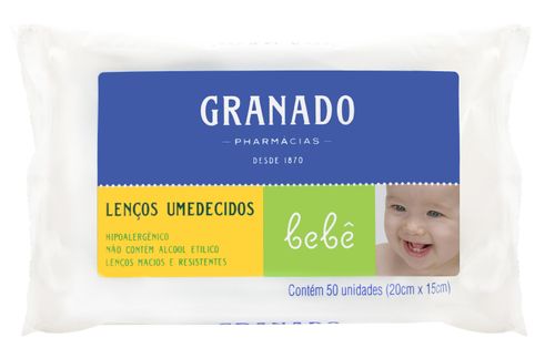 Lenços Umedecidos Granado Bebê Tradicional 50 unidades