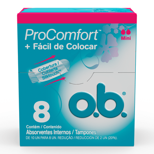 Absorvente Interno OB Procomfort Mini Com 8 Unidades