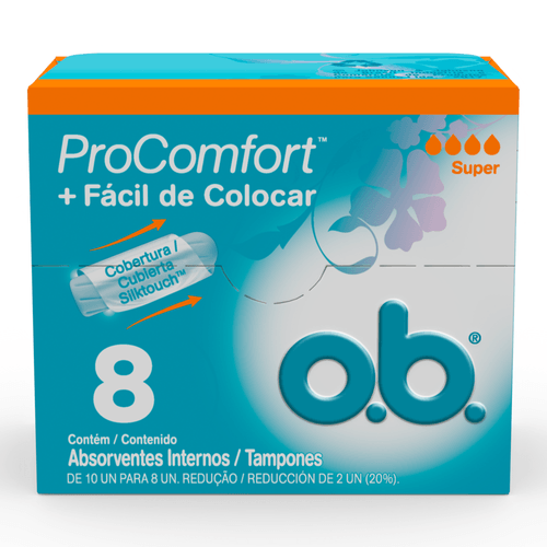 Absorvente Interno OB Procomfort Super Com 8 Unidades
