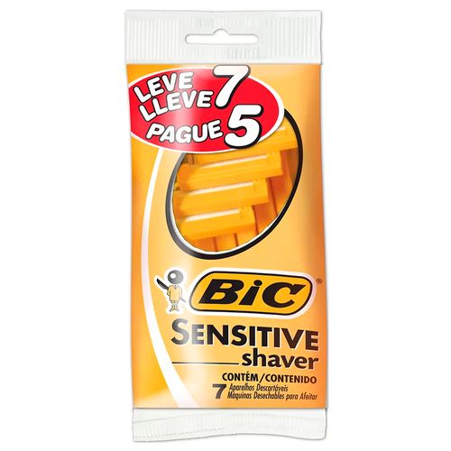 Aparelho de Barbear Bic Sensitive Shaver leve 7 pague 5