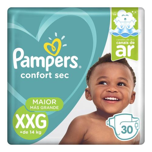 Fralda Pampers Confort Sec Mega XXG com 30 Unidades