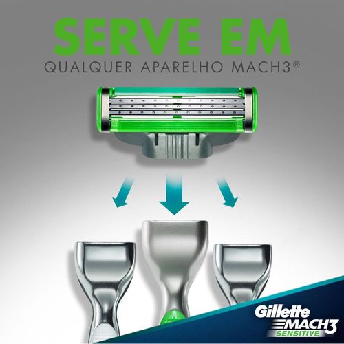 Carga para Aparelho de Barbear Gillette Mach3 Sensitive Leve 4 Pague 3