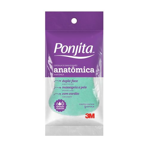 Esponja Ponjita Acqua Anatômica Sortida com 1 Unidade