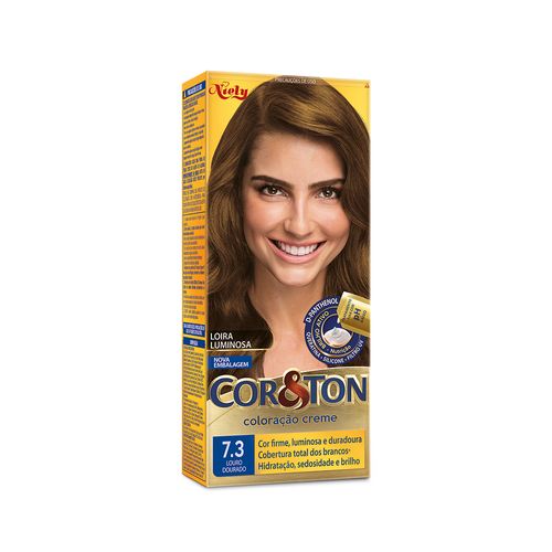 Tintura Creme Cor&Ton Mini Kit 7.3 Louro Dourado