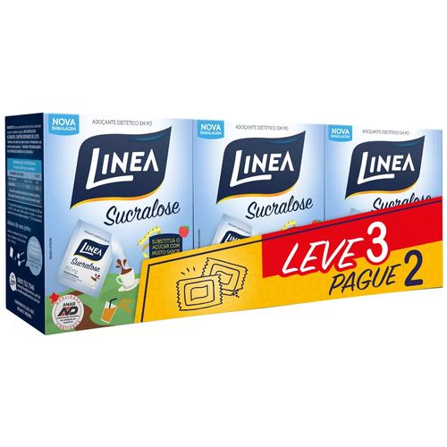 Adoçante Linea sucralose pó com 50 envelopes leve 3 pague 2