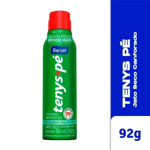 Desodorante Tenys Pé Baruel Jato Seco Canforado 150ml