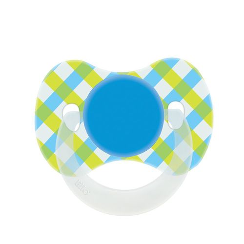 Chupeta Ortodôntica Lillo Funny Xadrez azul tamanho 2
