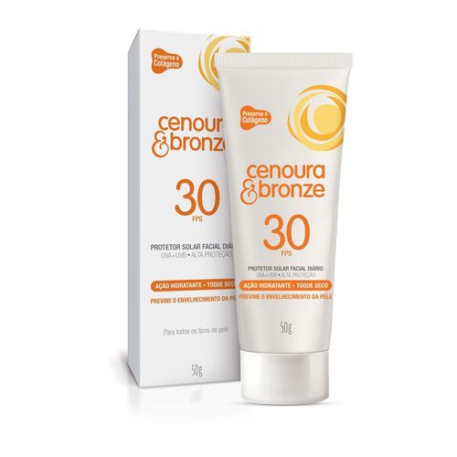 Protetor Solar Cenoura & Bronze FPS30 Facial 50g
