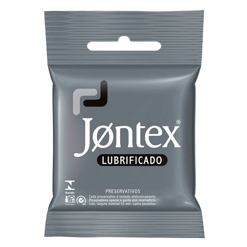 Preservativo Jontex lubrificado com 3 unidades