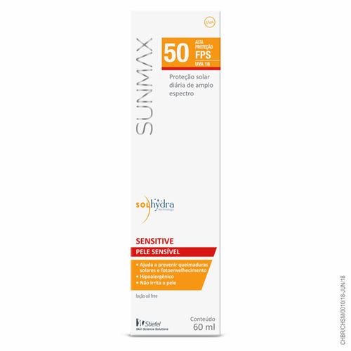 Protetor Solar Sunmax pele sensível FPS 50 60ml