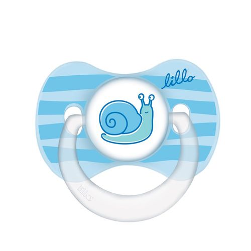 Chupeta Lillo Funny Bichos silicone azul tamanho 2