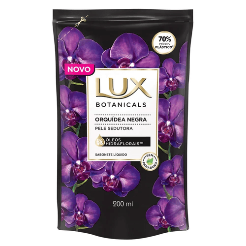 Sabonete Líquido Lux Botanicals Orquídea Negra Refil 200ml