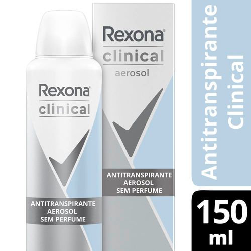 Desodorante Aerosol Rexona Men Clinical Sem Perfume 150ml