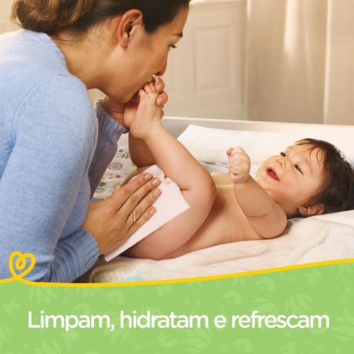 Kit Lenço Umedecido Pampers Aroma de Aloe Vera Leve 4 Pague 3 Unidades