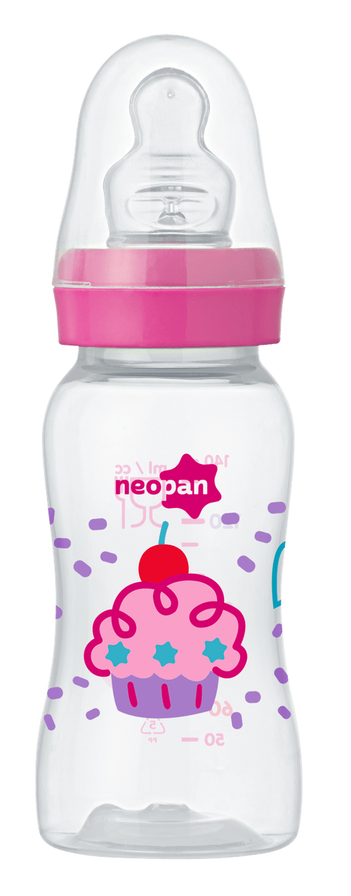 Mamadeira Neopan Criativa Ortodôntica Rosa Nº 1 140ml
