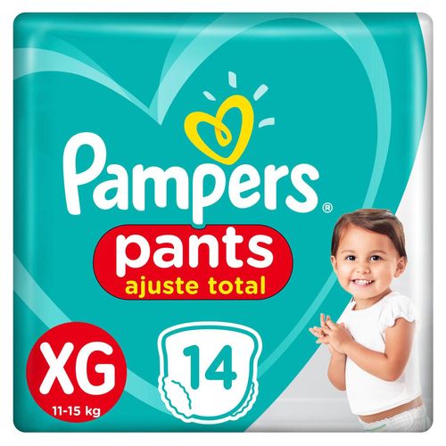 Fralda Pampers Pants Ajuste Total Pacotão XG com 14 Unidades