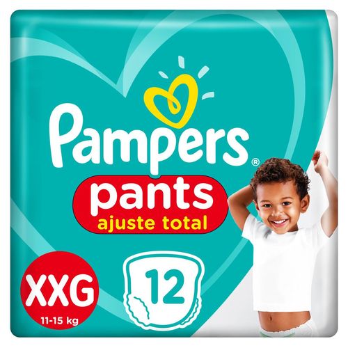 Fralda Pampers Pants Ajuste Total Pacotão XXG com 12 Unidades