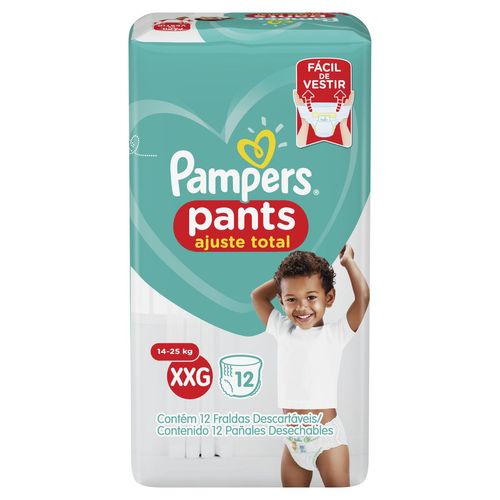 Fralda Pampers Pants Ajuste Total Pacotão XXG com 12 Unidades
