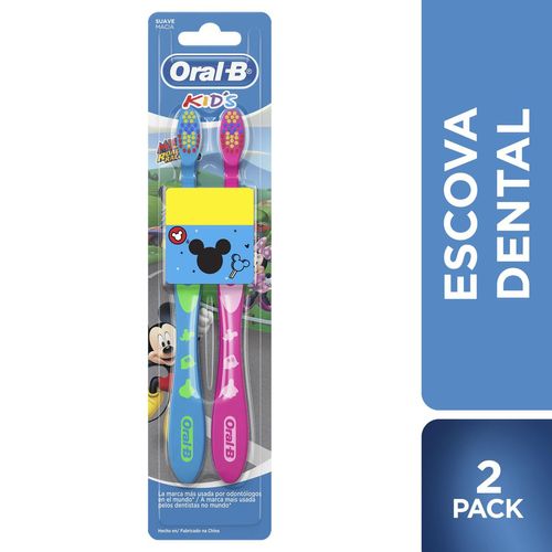 Kit Escova Dental Oral-B Kids Mickey com 2 Unidades