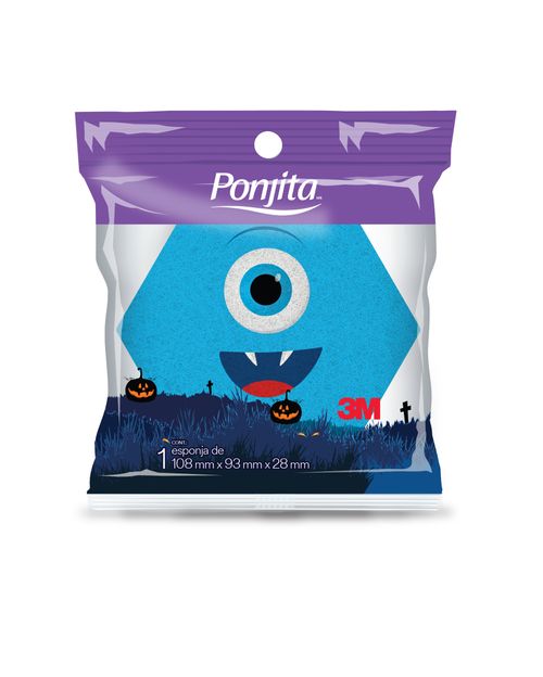 Esponja Infantil para Banho Monstros com 1 Unidade