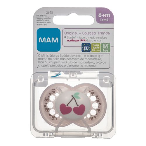 Chupeta MAM Coleção Trends Crystal Silk Touch Girls +6 Meses